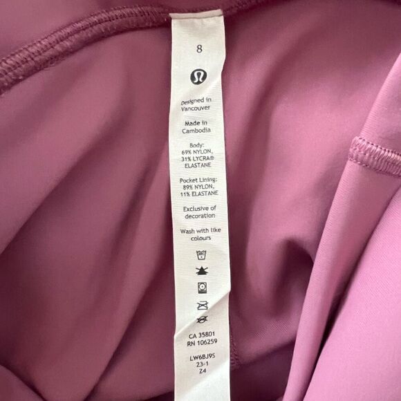 Lululemon Swift Speed High Rise Crop Vintage Plum 8 - Picture 4 of 8